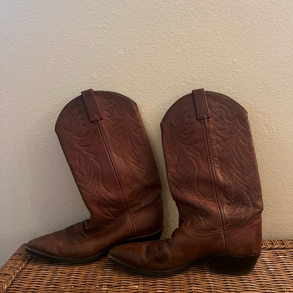 Dan Post Cowboy Brown Boots Size 8 1/2